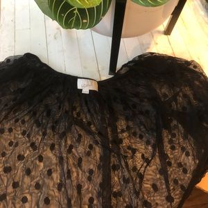 Black see through polka dot shirt